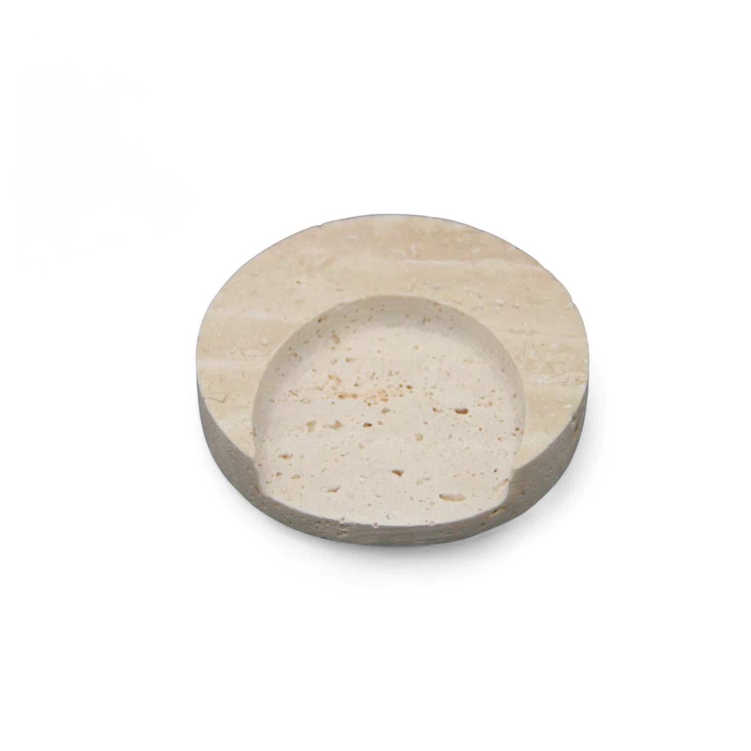 Damoo Handcrafted Natural Travertine Stone Coaster – Minimalist Drink Coaster for Hot & Cold Beverages, Perfect for Modern, Rustic, and Ramadan Table Decor - Damoo