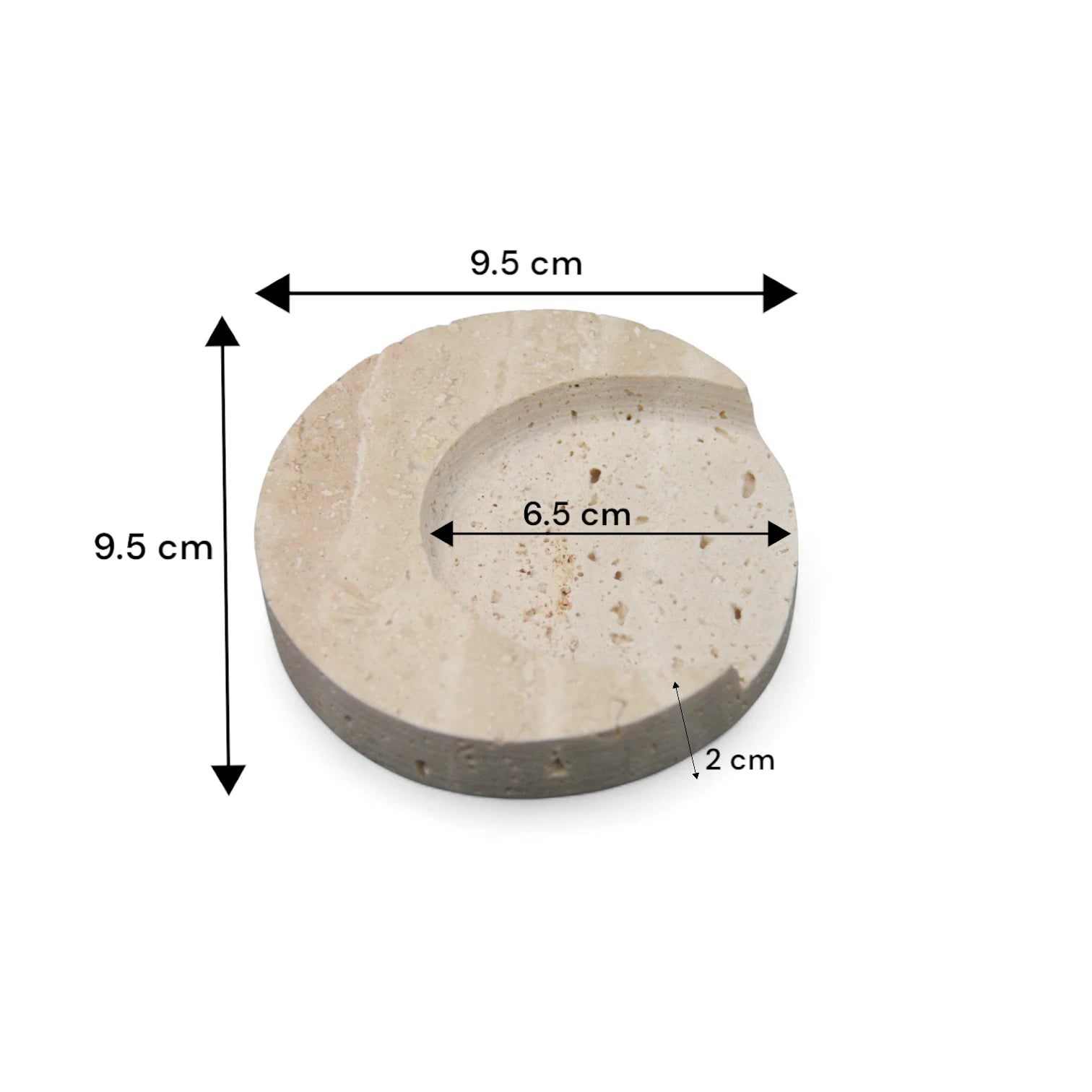 Damoo Handcrafted Natural Travertine Stone Coaster – Minimalist Drink Coaster for Hot & Cold Beverages, Perfect for Modern, Rustic, and Ramadan Table Decor - Damoo