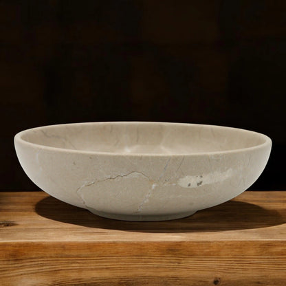 Damoo Handcrafted Onyx Marble Decorative Bowl – Natural Striped Stone Accent for Coffee Tables, Kitchens & Office Décor - Damoo