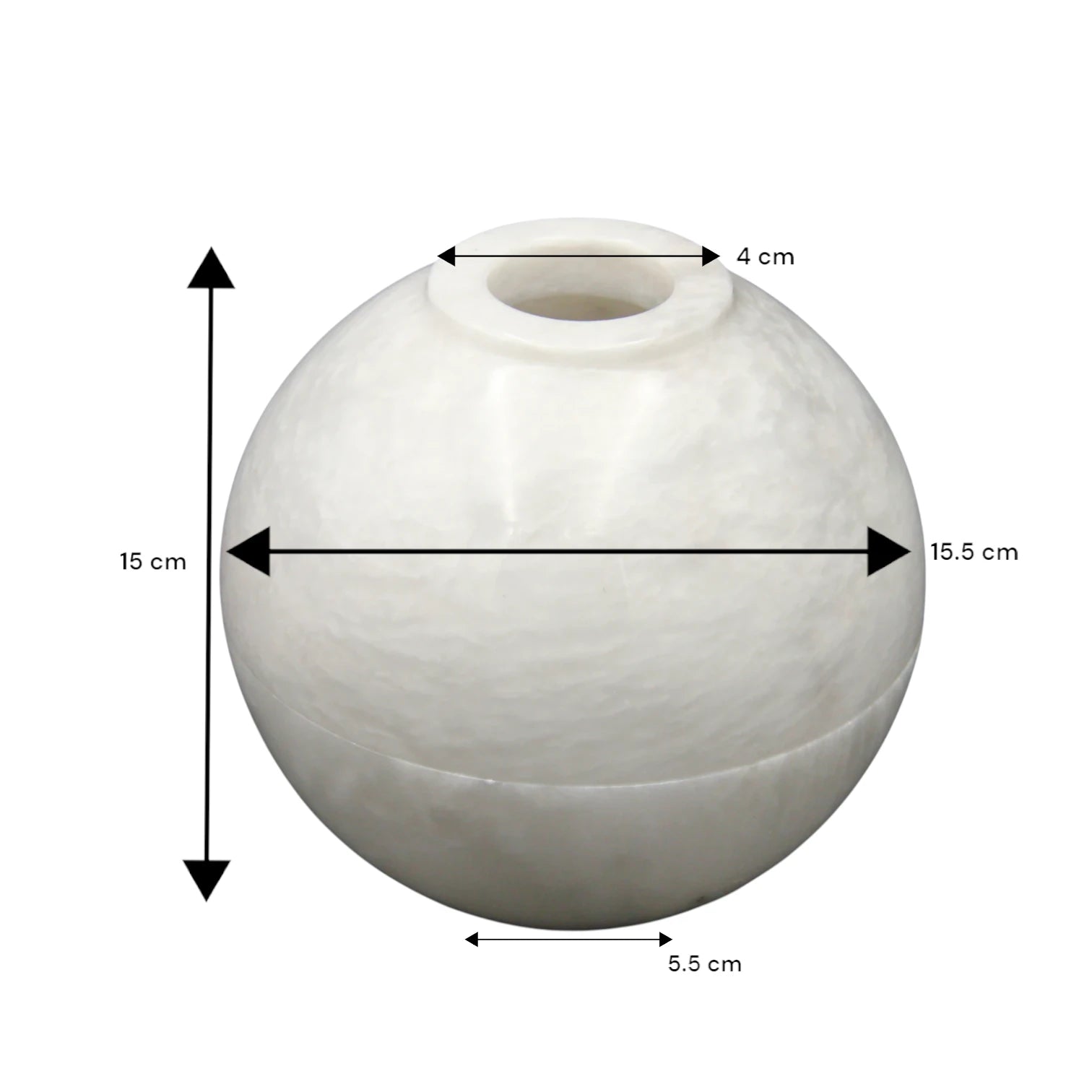 Damoo Handcrafted White Marble Tissue Ball – Luxury Stone Tissue Holder for Modern & Arabic Decor | Round Onyx Tissue Dome for Tabletop or Majlis Use - Damoo