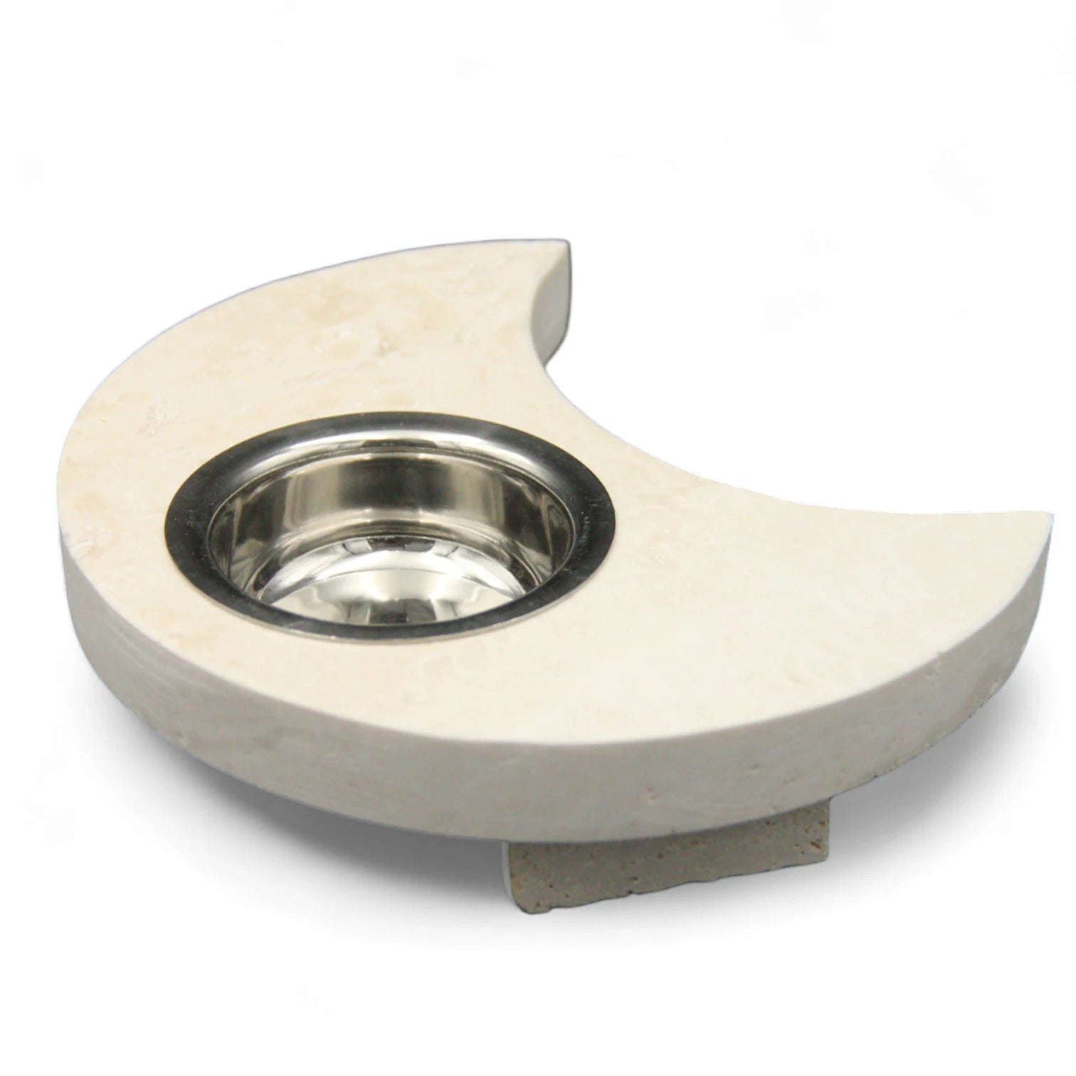 Damoo Hilal Marble Incense Burner – Elegant Lunar Design with Steel Insert for Bakhoor & Incense - Damoo