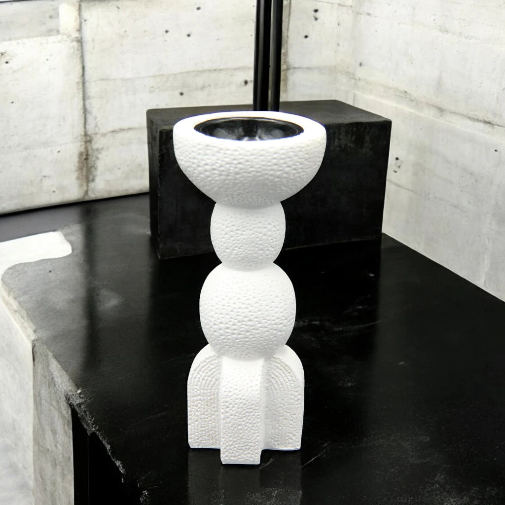 Damoo Incense, Oud, and Bakhoor Burner - Modern Minimalist Design - Home Fragrance Accessories (Black, White) - Damoo