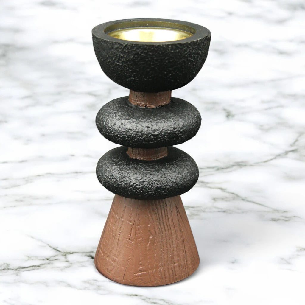 Damoo intense oud Vintage Incense Burner – For Bakhoor & Oud – Elegant Home & Office Fragrance Decor (Brown, Black, Gold) - Damoo
