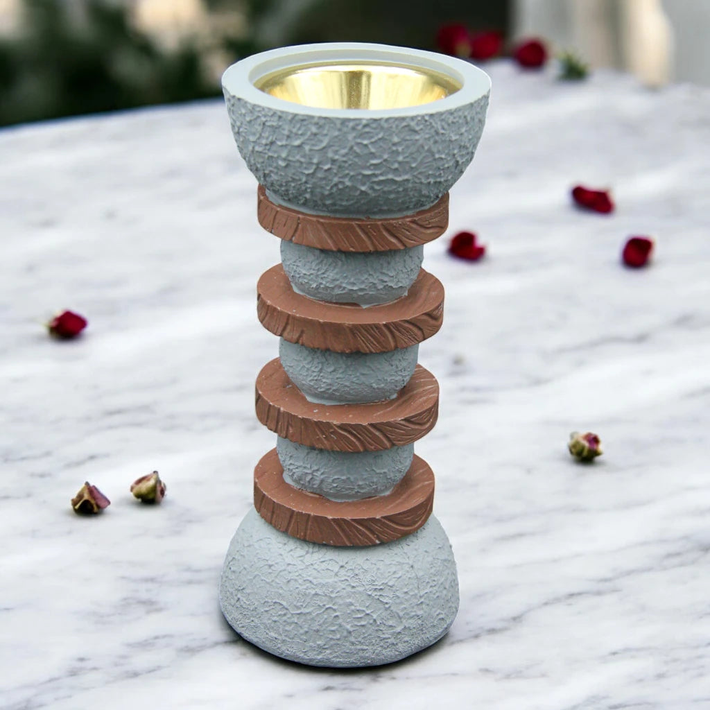 Damoo intense oud Vintage Style Incense Burner – For Oud & Bakhoor – Home & Office Fragrance Decor (Grey, Brown, Gold) - Damoo
