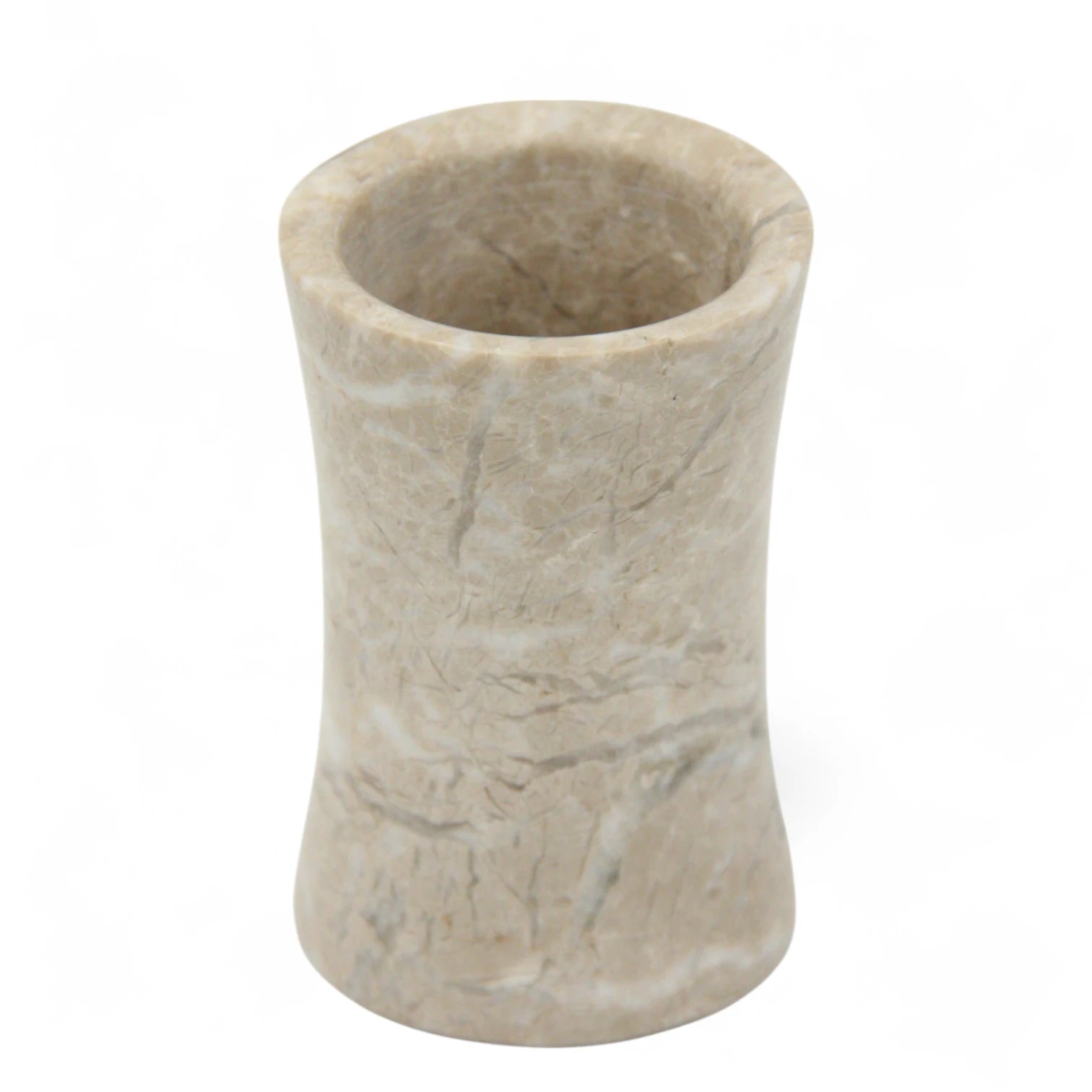 Damoo Luxury Handcrafted Java Marble Storage Jar – Solid Stone Organizer for Cotton Balls, Jewelry & Everyday Essentials | Elegant Natural Decor - Damoo