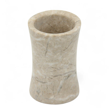 Damoo Luxury Handcrafted Java Marble Storage Jar – Solid Stone Organizer for Cotton Balls, Jewelry & Everyday Essentials | Elegant Natural Decor - Damoo