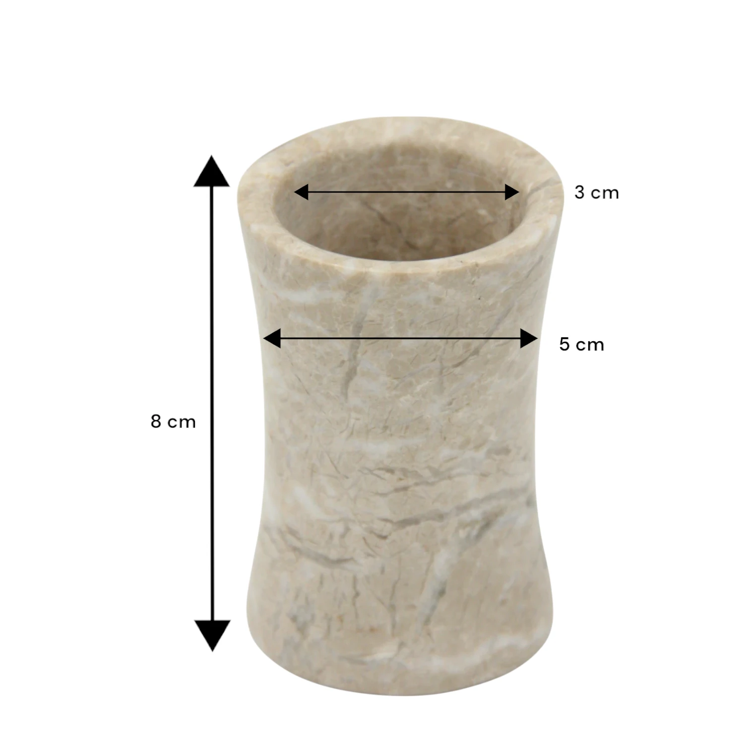 Damoo Luxury Handcrafted Java Marble Storage Jar – Solid Stone Organizer for Cotton Balls, Jewelry & Everyday Essentials | Elegant Natural Decor - Damoo