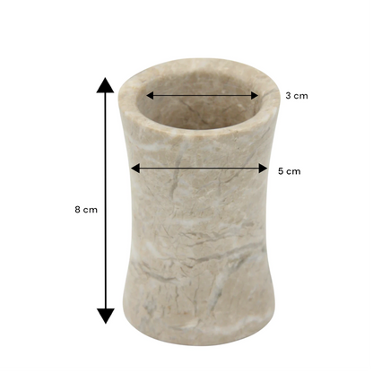 Damoo Luxury Handcrafted Java Marble Storage Jar – Solid Stone Organizer for Cotton Balls, Jewelry & Everyday Essentials | Elegant Natural Decor - Damoo