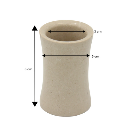 Damoo Luxury Handcrafted Java Marble Storage Jar – Solid Stone Organizer for Cotton Balls, Jewelry & Everyday Essentials | Elegant Natural Decor - Damoo