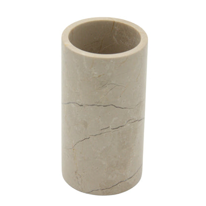 Damoo Luxury Handcrafted Java Marble Storage Jar – Solid Stone Organizer for Cotton Balls, Jewelry , Toothbrushs & Everyday Essentials | Elegant Natural Decor - Damoo