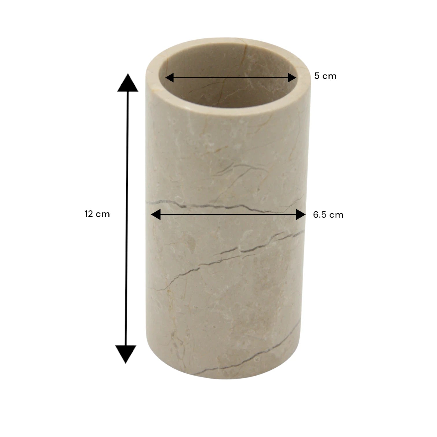 Damoo Luxury Handcrafted Java Marble Storage Jar – Solid Stone Organizer for Cotton Balls, Jewelry , Toothbrushs & Everyday Essentials | Elegant Natural Decor - Damoo