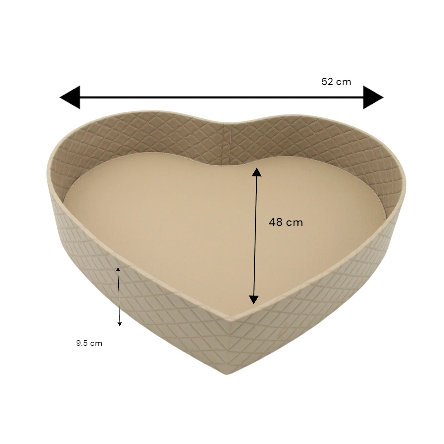 Damoo Luxury Heart-Shaped Leather Tray – Modern Serving and Organizer Tray for Special Occasions or Daily Use - Damoo