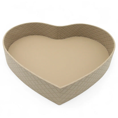 Damoo Luxury Heart-Shaped Leather Tray – Modern Serving and Organizer Tray for Special Occasions or Daily Use - Damoo