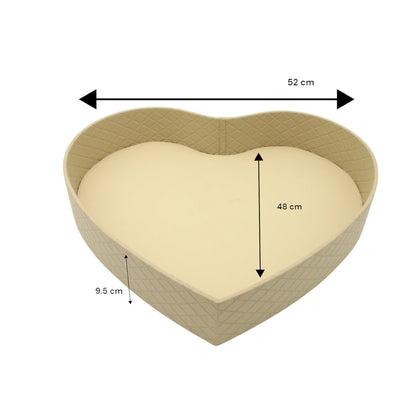 Damoo Luxury Heart-Shaped Leather Tray – Modern Serving and Organizer Tray for Special Occasions or Daily Use - Damoo