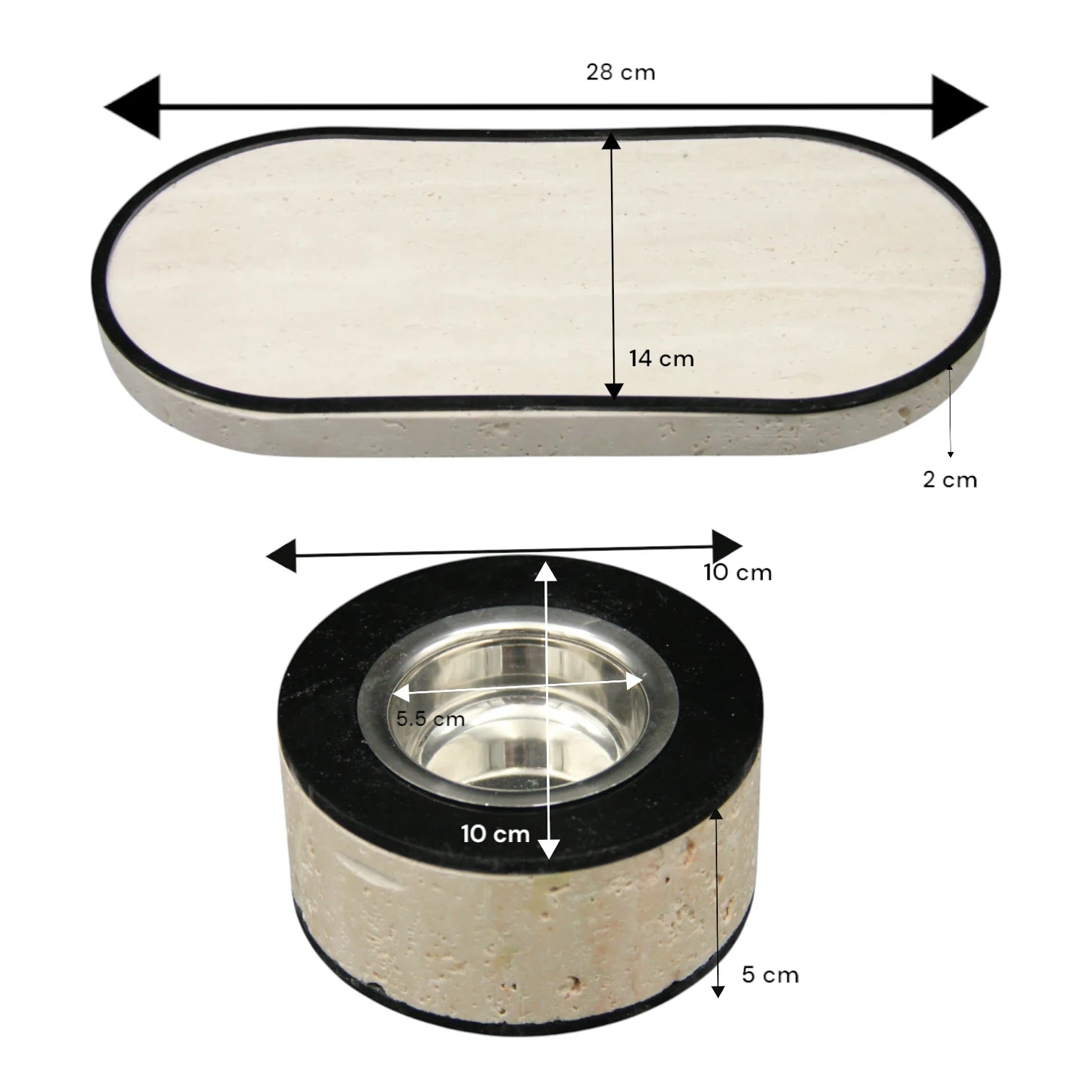 Damoo Luxury Marble Incense Burner Set with Oud Storage Container and Removable Steel Cup - Damoo