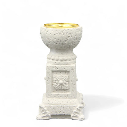 Damoo Luxury Marble-Inspired Bakhoor Burner with Gold Interior – Elegant Arabic Incense Holder for Home or Office Decor - Damoo