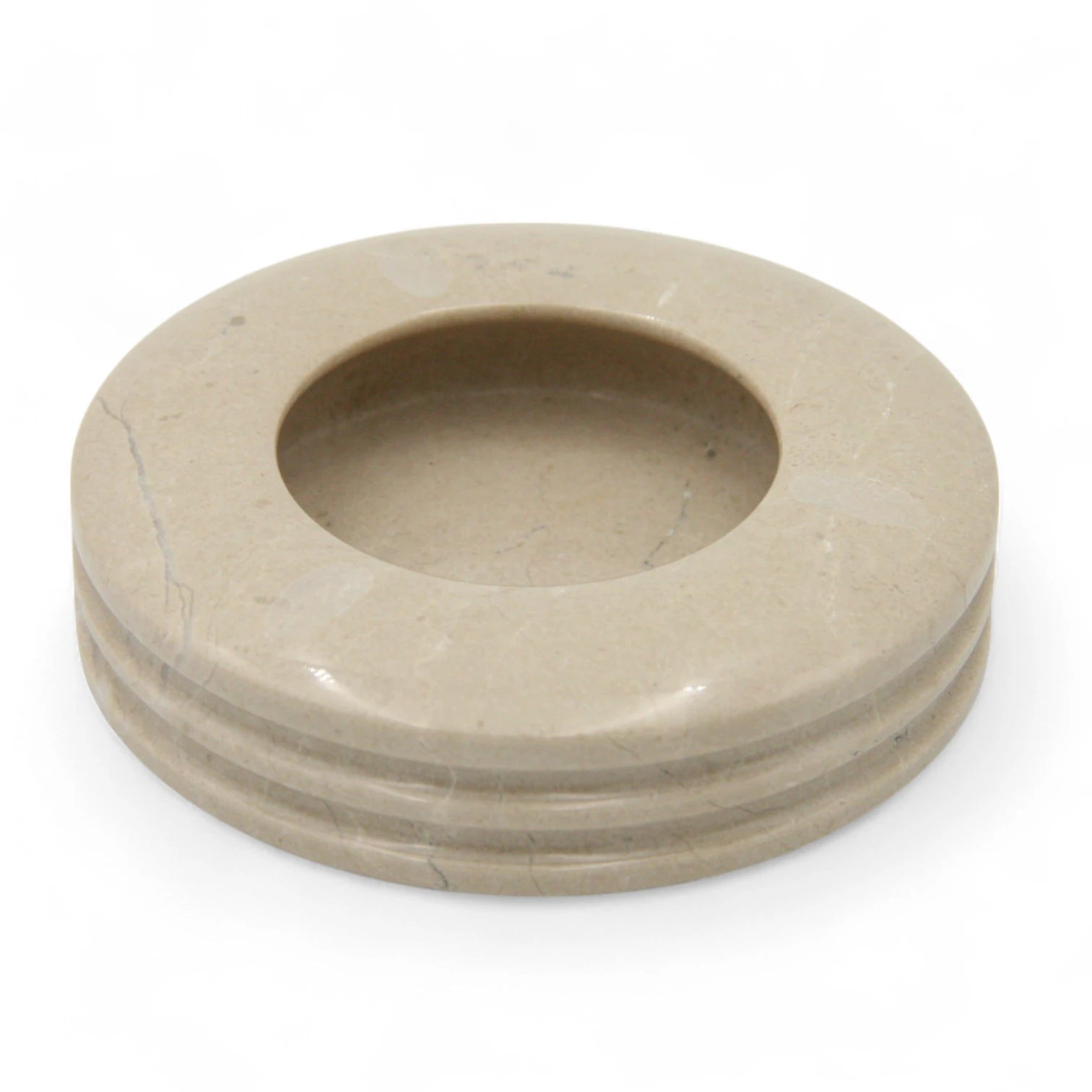 Damoo Luxury White Marble Ashtray – Handcrafted Round Stone Ash Tray for Cigars, Oud, or Decor | Modern Minimalist Smokers Gift or Table Accent - Damoo