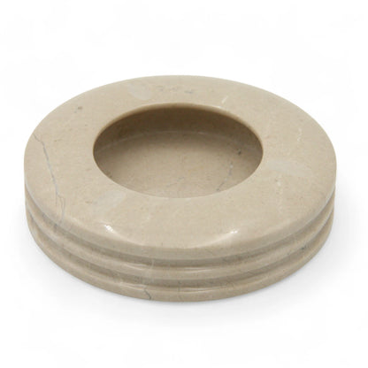 Damoo Luxury White Marble Ashtray – Handcrafted Round Stone Ash Tray for Cigars, Oud, or Decor | Modern Minimalist Smokers Gift or Table Accent - Damoo