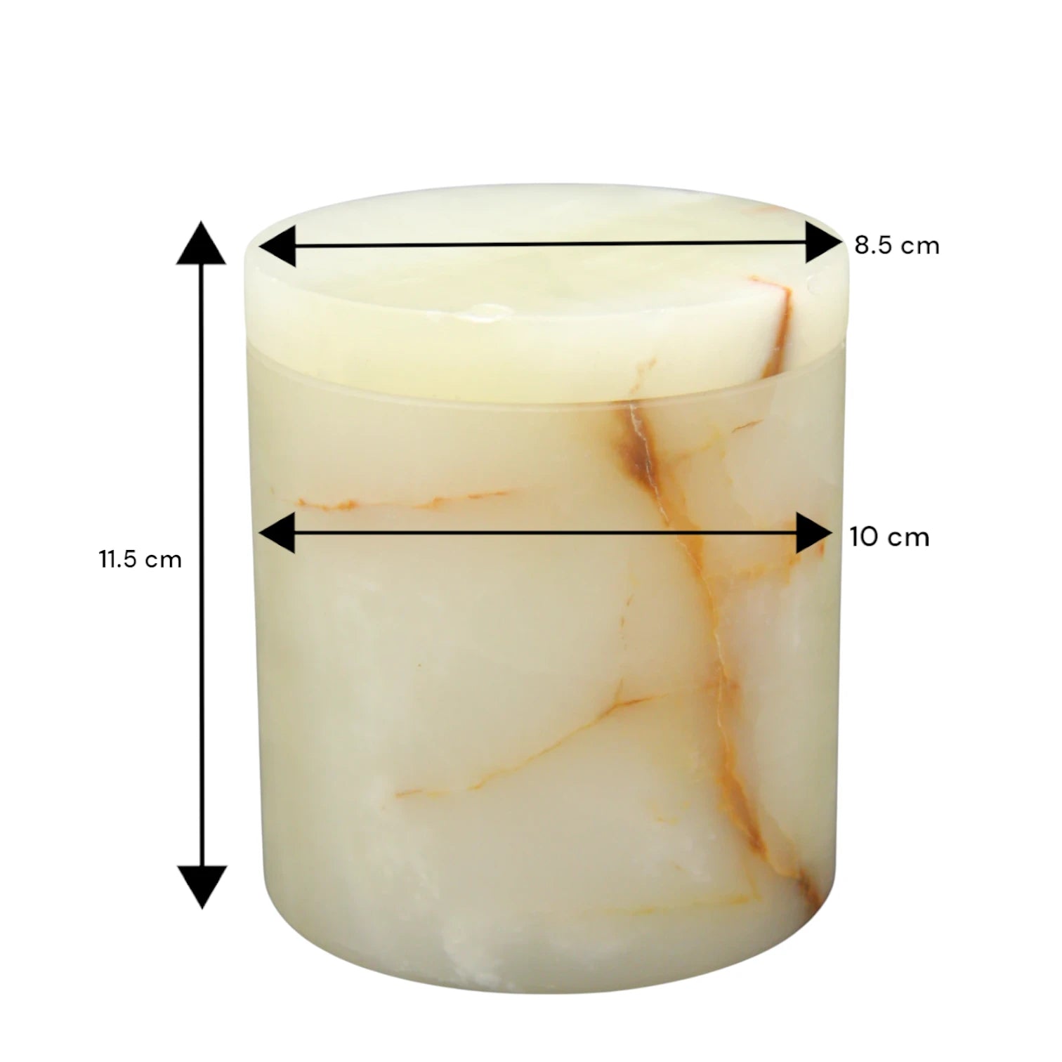 Damoo Marble Look Decorative Jar with Lid and Detailing – Elegant Lidded Storage Jar for Home, Kitchen, or Vanity – Classic Accent for Tabletop, Shelf, or Counter - Damoo