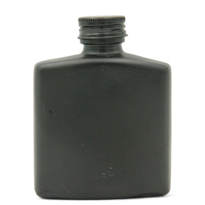 Damoo Matte Black Glass Bottle with Screw Cap – Refillable Stylish Container for Oils, Fragrances, Lotions, or Liquids - Damoo