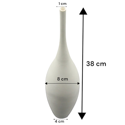 Damoo Minimalist Ceramic Vase for Flowers – Modern Handmade Floral Vessel for Dried or Fresh Arrangements - Damoo