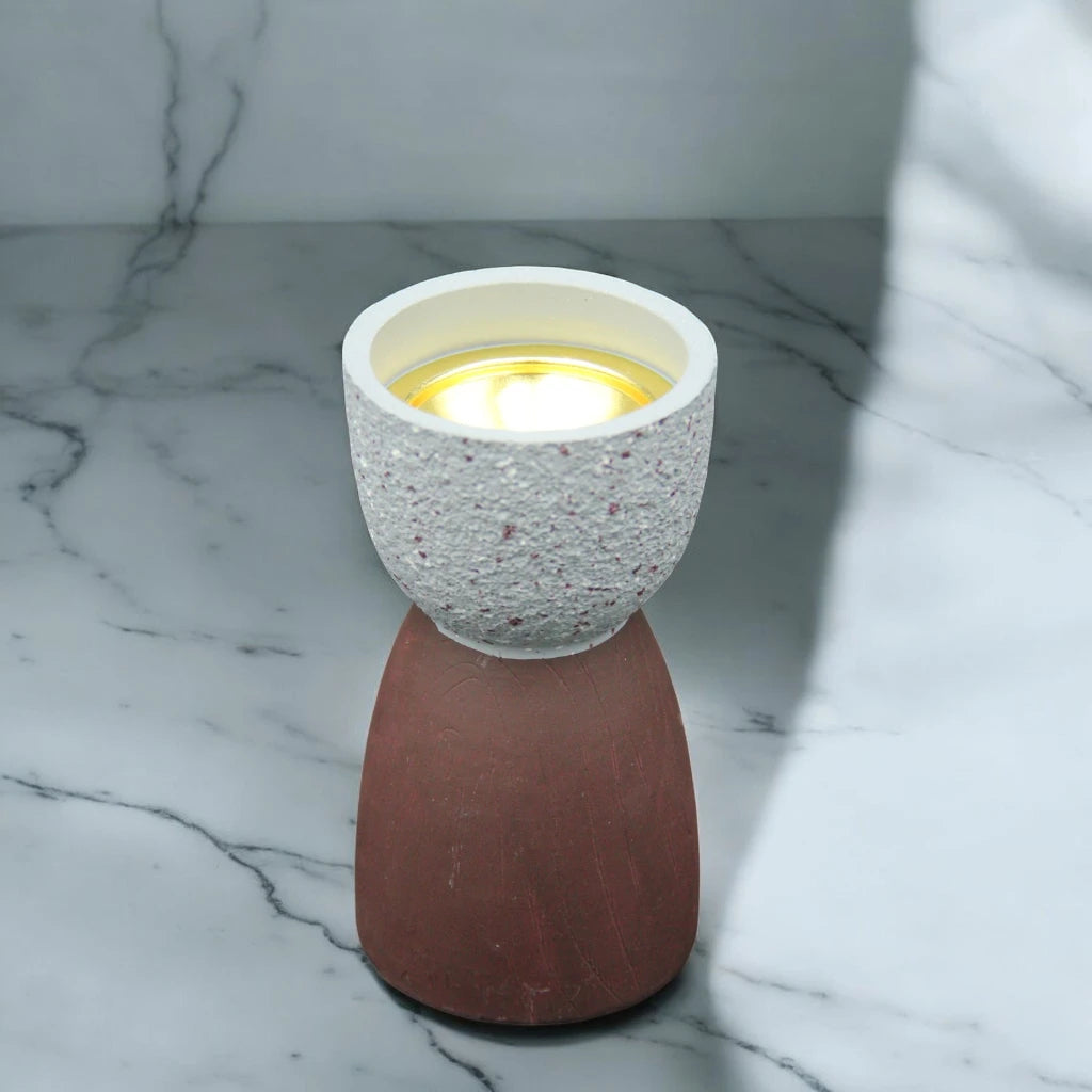 Damoo Modern Ceramic Bakhoor Burner Set with Storage Jar & Tray – Minimalist Incense Holder for Home & Office - Damoo