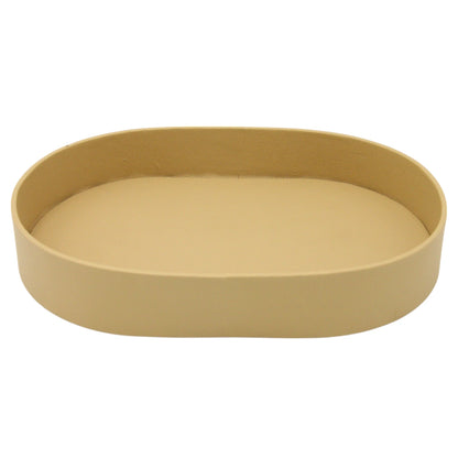 Damoo Oval Faux Leather Tray – Elegant Catchall Organizer for Keys, Coins, Jewelry & Desk Accessories - Damoo