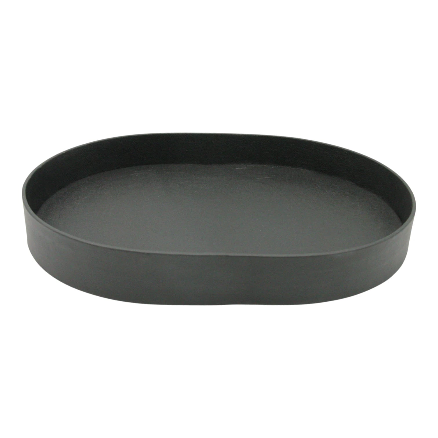 Damoo Oval Faux Leather Tray – Elegant Catchall Organizer for Keys, Coins, Jewelry & Desk Accessories - Damoo