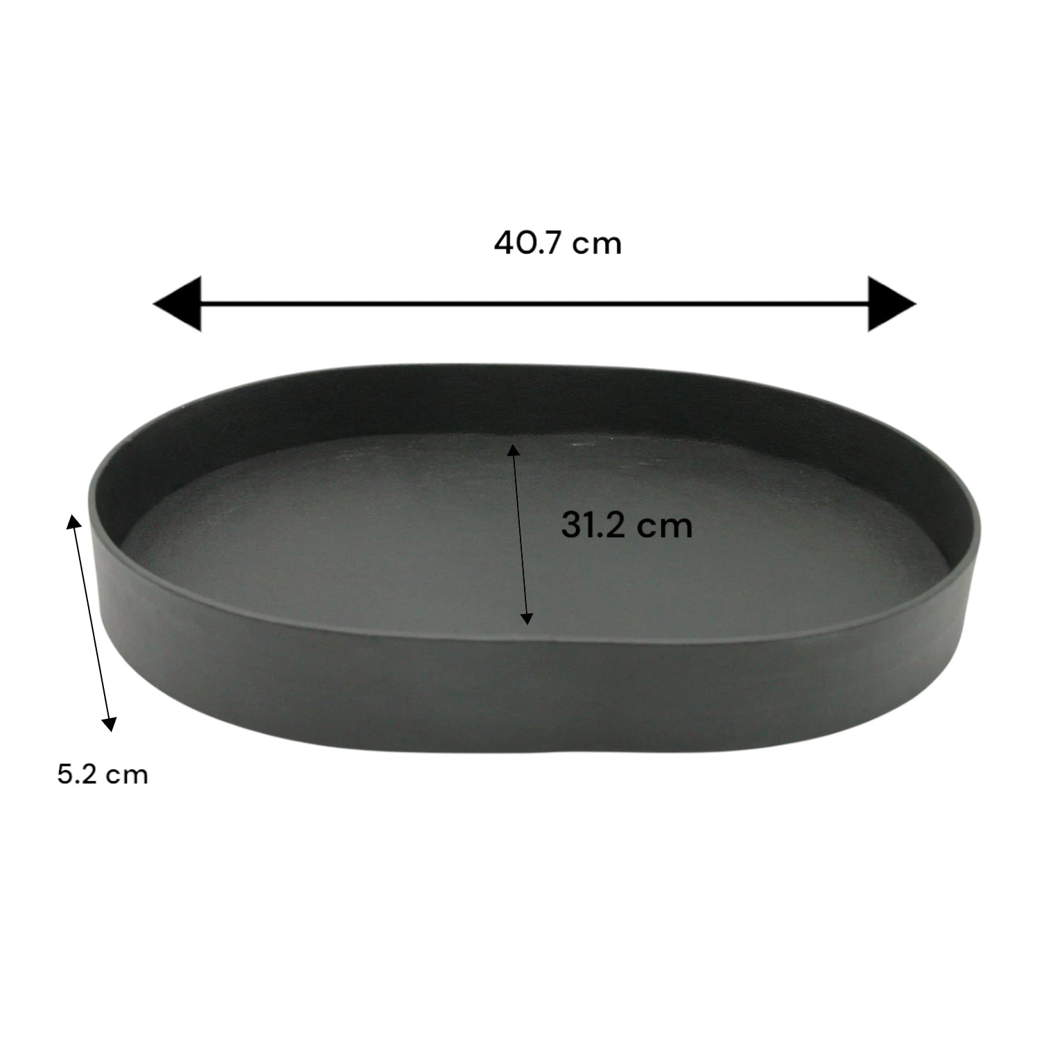 Damoo Oval Faux Leather Tray – Elegant Catchall Organizer for Keys, Coins, Jewelry & Desk Accessories - Damoo