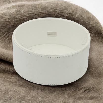 Damoo Round Serving Tray with Acrylic Cover – Minimalist Design - Multi-Purpose Food & Drink Organizer for Kitchen, Coffee Table & Events - Damoo