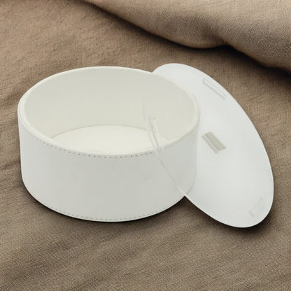 Damoo Round Serving Tray with Acrylic Cover – Minimalist Design - Multi-Purpose Food & Drink Organizer for Kitchen, Coffee Table & Events - Damoo