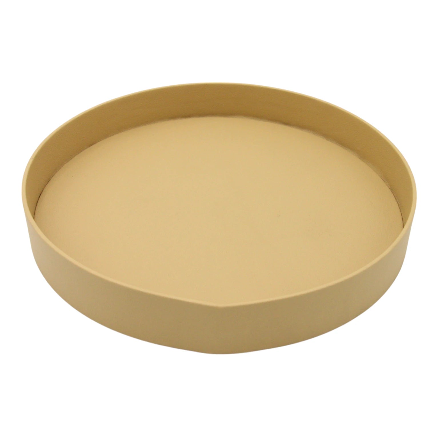 Damoo Rounded Faux Leather Tray – Elegant Catchall Organizer for Keys, Coins, Jewelry & Desk Accessories - Damoo