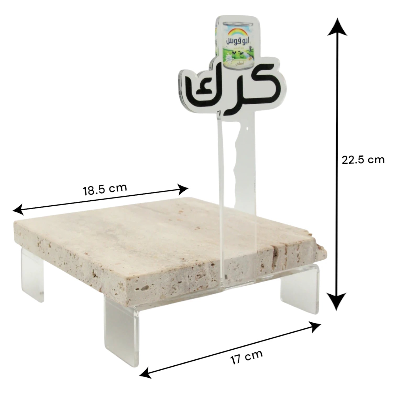 Damoo Square Marble Dalla Stand – Elegant Geometric Base for Arabic Coffee Pot | Heat-Resistant & Decorative SQR Tray - Damoo
