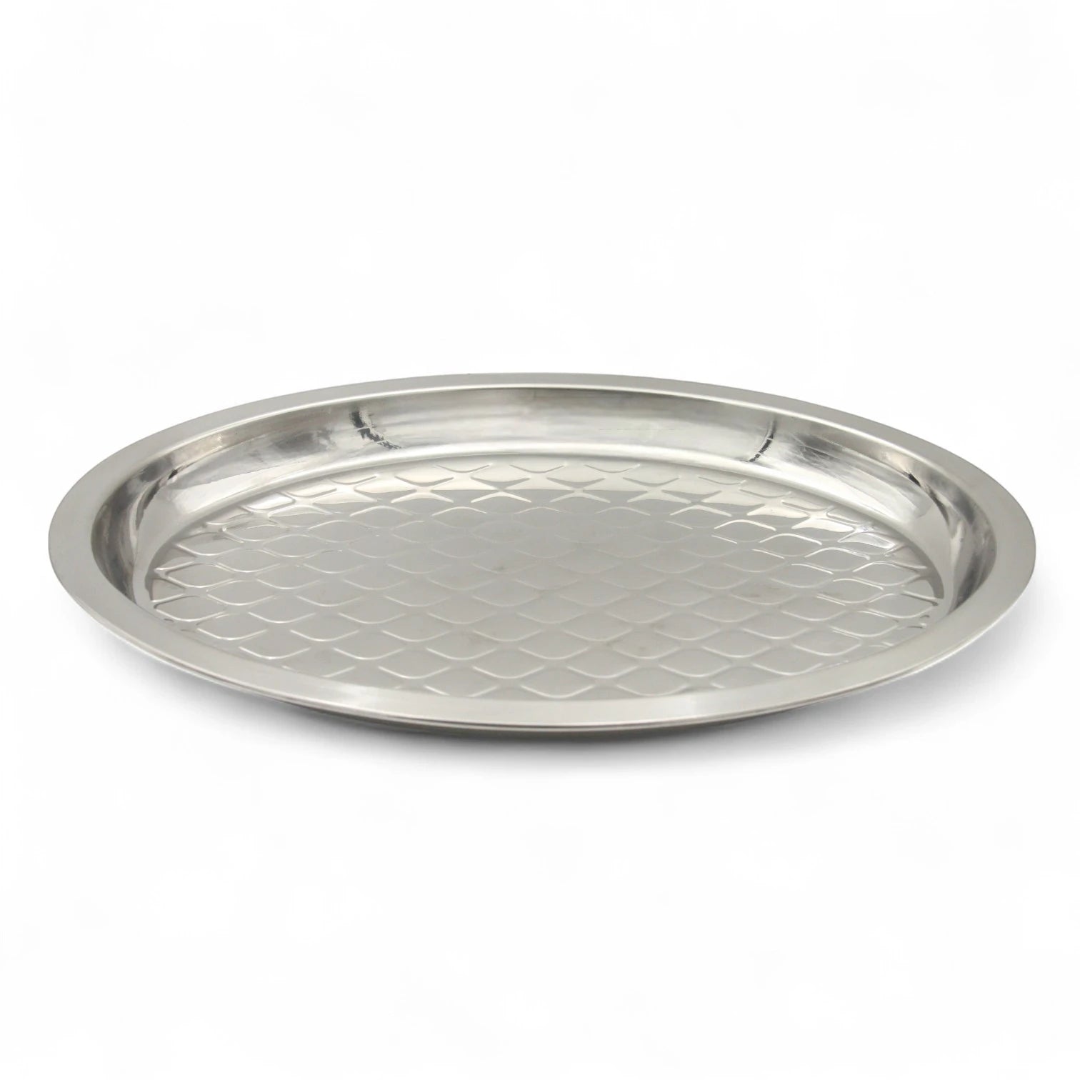Damoo Stainless Steel Tray – Elegant Serving Solution for Festivals, Pujas, Fruits & Snacks - Damoo