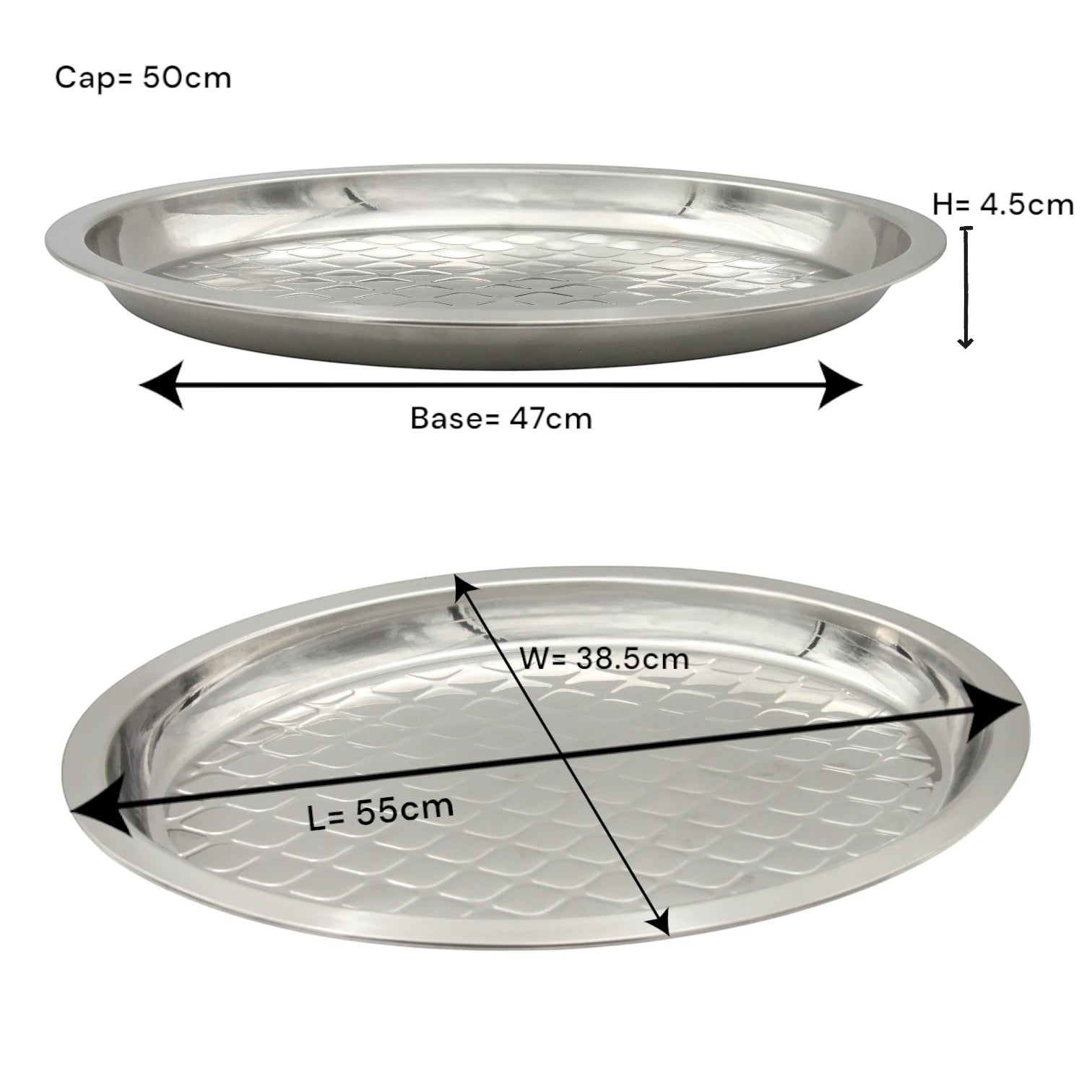 Damoo Stainless Steel Tray – Elegant Serving Solution for Festivals, Pujas, Fruits & Snacks - Damoo