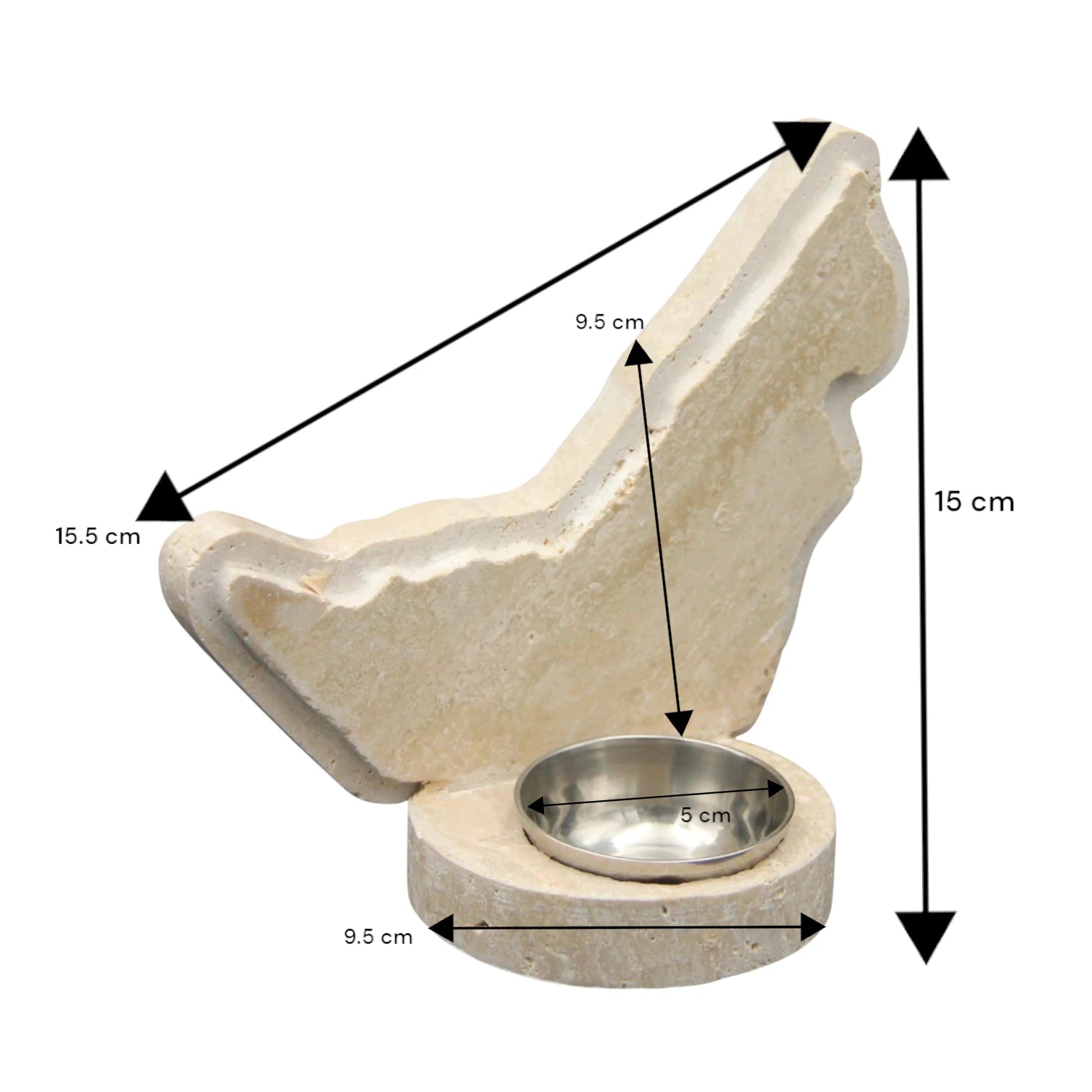 Damoo UAE Map Marble Oud & Incense Burner – Handcrafted Natural Stone Bakhoor Holder with Stainless Steel Insert Bowl – Traditional Emirati Home Decor & Gift Piece - Damoo
