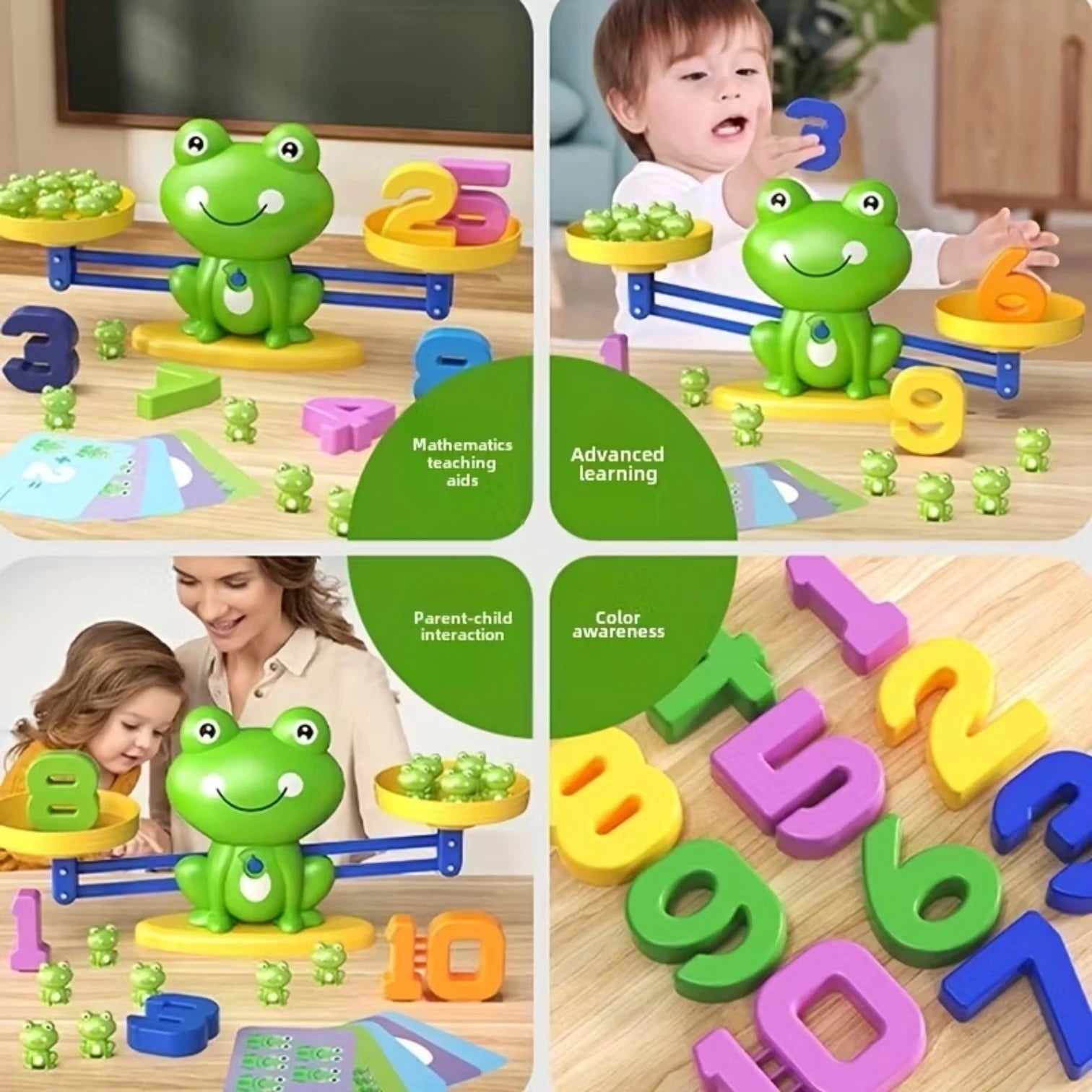 Creative Frog Math Balance Game for Kids – Educational Weighing Scale Toy with Frogs, Numbers & Flashcards | Fun Counting & Early Math Learning Toy Ages 3–7