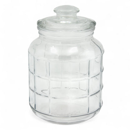 DELISOGA 2.2L Airtight Glass Storage Jar with Lid – Premium Clear Cylinder Container for Kitchen Pantry, Dry Goods & Snacks – Model MFG55-C - Damoo