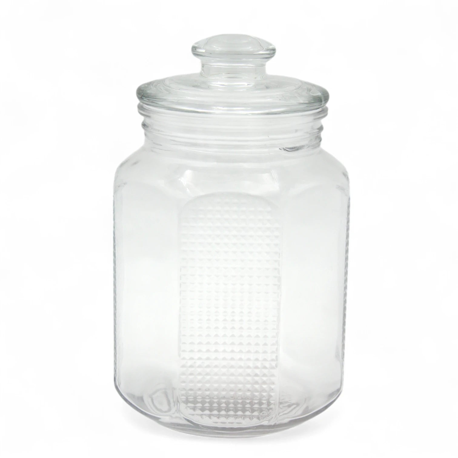 DELISOGA Airtight Glass Storage Jar 2.2 L – Airtight BPA-Free Clear Container with Silicone Seal – Stackable, Durable, Dishwasher Safe – Pantry & Kitchen Organizer - MFG55-A - Damoo