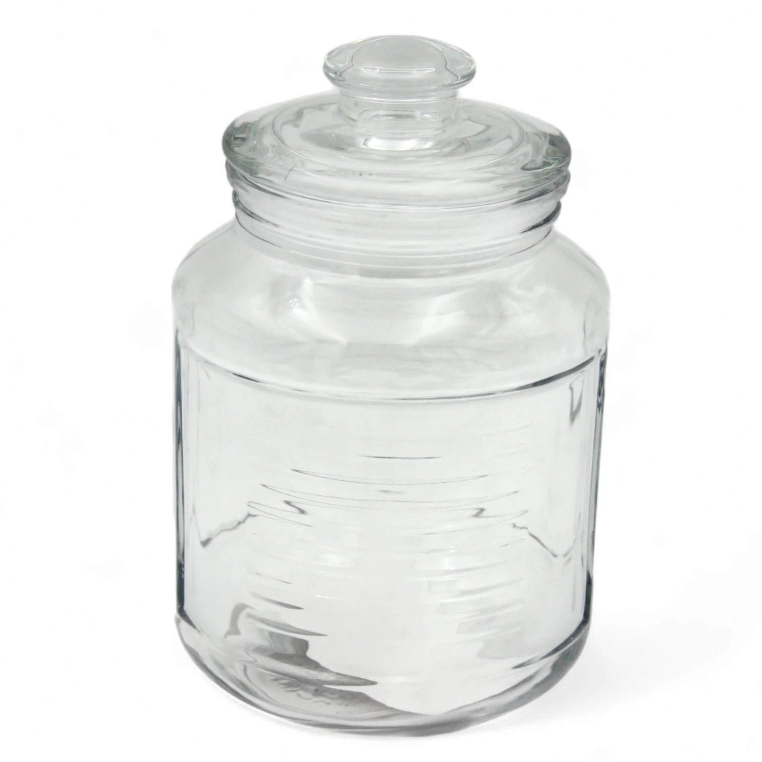 DELISOGA Airtight Glass Storage Jar with Lid 2.2L  – Premium Clear Cylinder Container for Kitchen Pantry, Dry Goods & Snacks – MFG55-D - Damoo