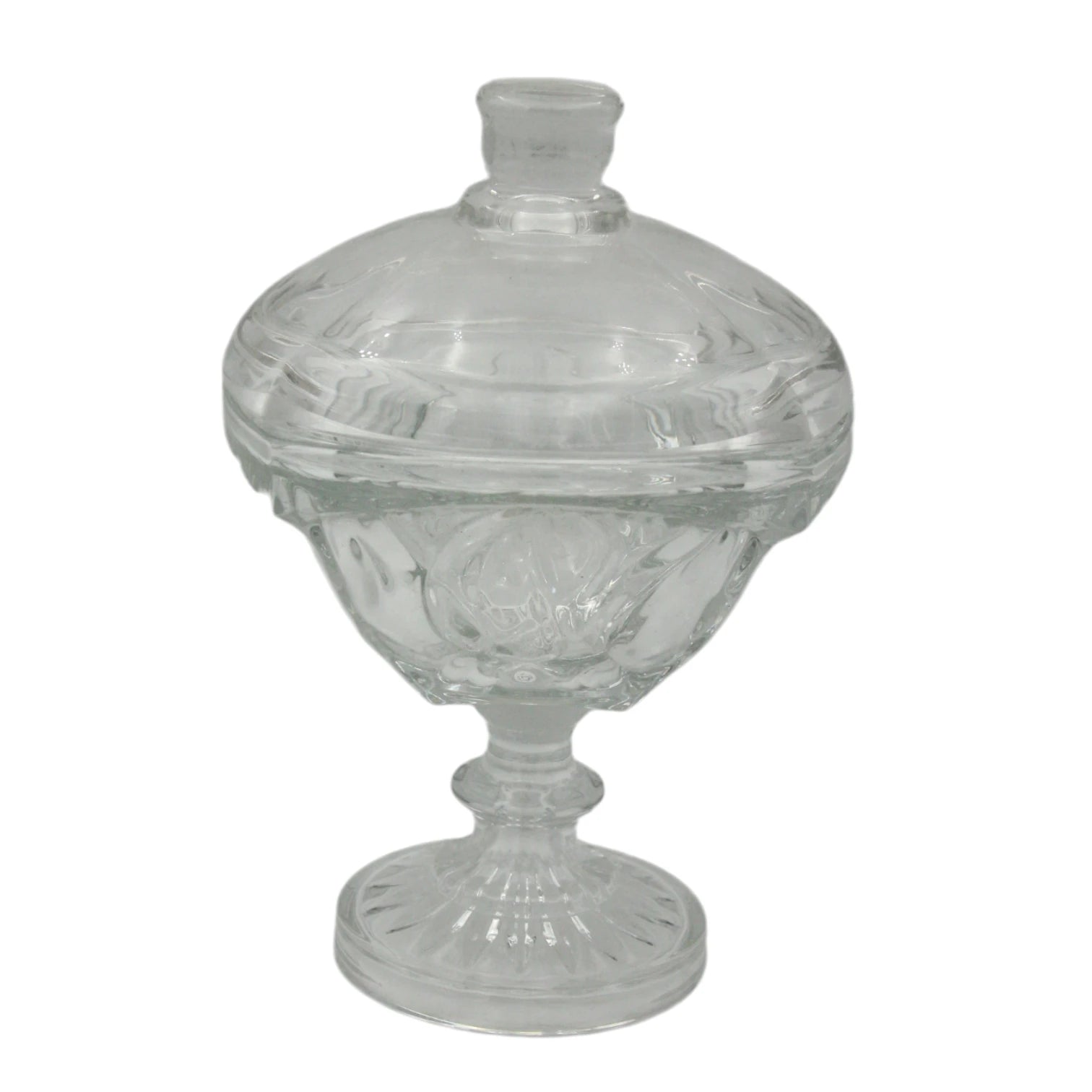 Delisoga Floral Glass Storage Jar with Lid DSZJ2051-6  – Square Design with Small Flower Detail | Airtight Clear Container for Nuts, Snacks, Pantry & Kitchen Décor - Damoo