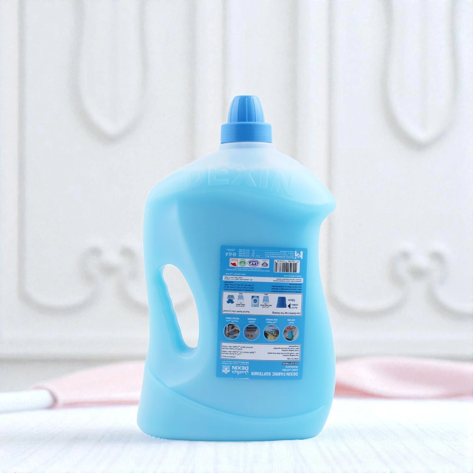 Dexin Blue Fabric Softener – Spring Breeze Scent – Value Pack 4 Litres – Triple Softness & Long-Lasting Freshness – Easy-Pour Bottle for Machine & Hand Washing - Damoo