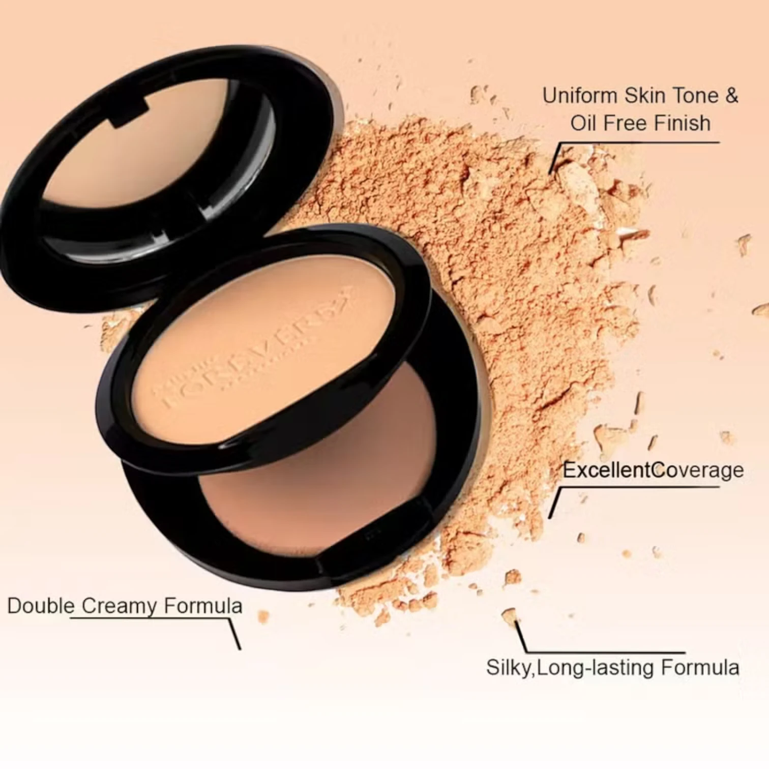 Forever52 Two Way Cake Pressed Powder – Siri A004, Lightweight Velvety Formula with Medium SPF, Oil-Free Matte Finish, Long-Lasting Breathable Coverage - Damoo
