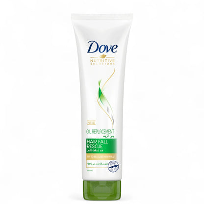 Dove Hair Fall Rescue Oil Replacement Cream 300ml – Anti-Frizz Leave-In Treatment for Damaged Hair | Heat Protection up to 230°C | Paraben-Free & Non-Greasy Formula - Damoo