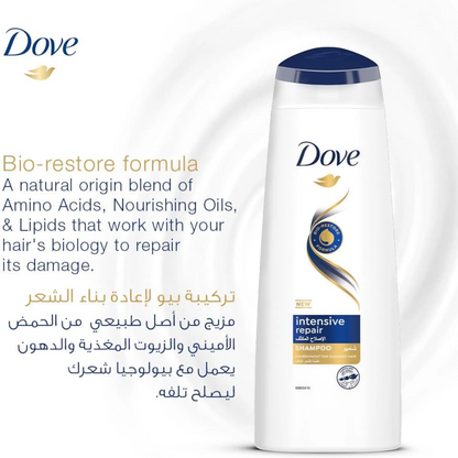 Dove Intensive Repair Shampoo 180ml – For Damaged Hair | Bio-Restore Formula with Amino Acids & Nourishing Oils | Up to 100% Healthy-Looking Hair - Damoo