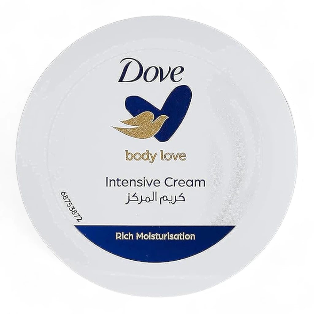 Dove Rich Nourishment Body Cream 50ml – Intensive Moisturizer for Normal to Dry Skin | Long-Lasting Hydration Up to 72 Hours | Non-Greasy & Unscented - Damoo