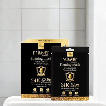 Dr.Rashel 24K Gold Collagen Firming Mask Sheets – Anti-Aging Lifting & Brightening Facial Treatment - Damoo