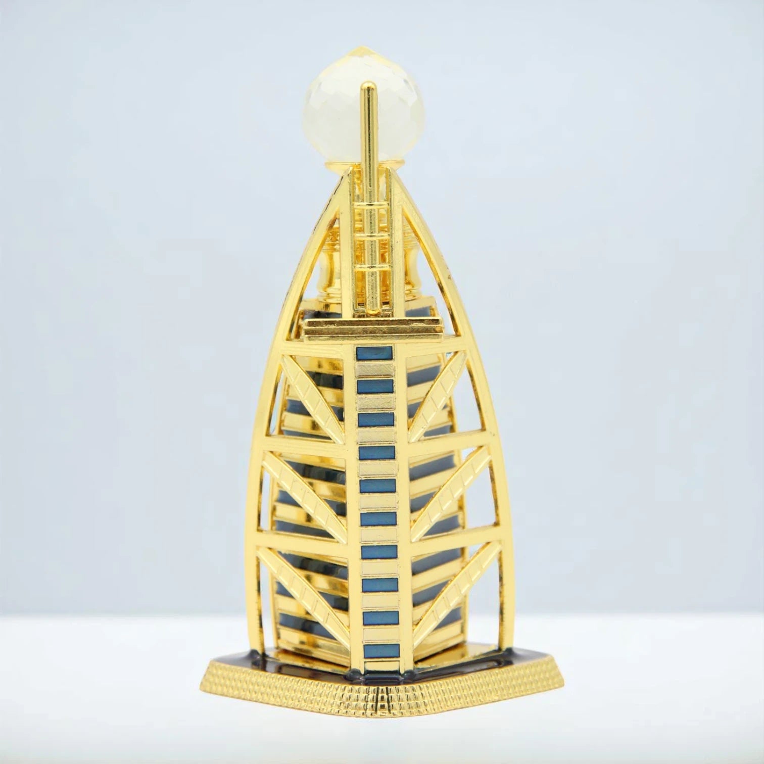 Dubai Burj Al Arab Perfume Bottle 50 ML – Luxury Refillable Fragrance Holder with Crystal Dropper & Gold Detailing - Damoo