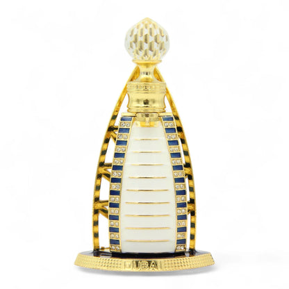 Dubai Burj Al Arab Perfume Bottle 50 ML – Luxury Refillable Fragrance Holder with Crystal Dropper & Gold Detailing - Damoo