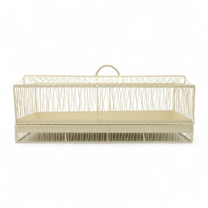 Durable Multipurpose Serving Tray with Shatter-Resistant Base & Insect-Proof Metal Mesh Dome – Ideal for Elegant Fruit, Pastry, and Dessert Presentation Indoors or Outdoors - Damoo